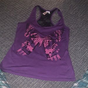 $1! butterfly laceback tank